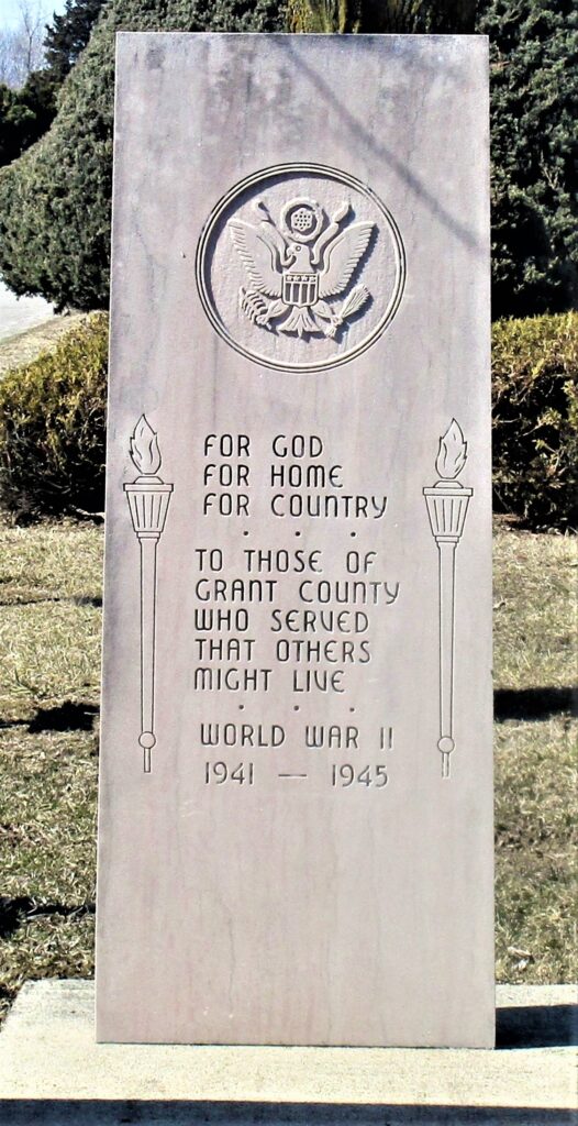 GRANT COUNTY WAR VETERANS MEMORIAL CENTER STONE