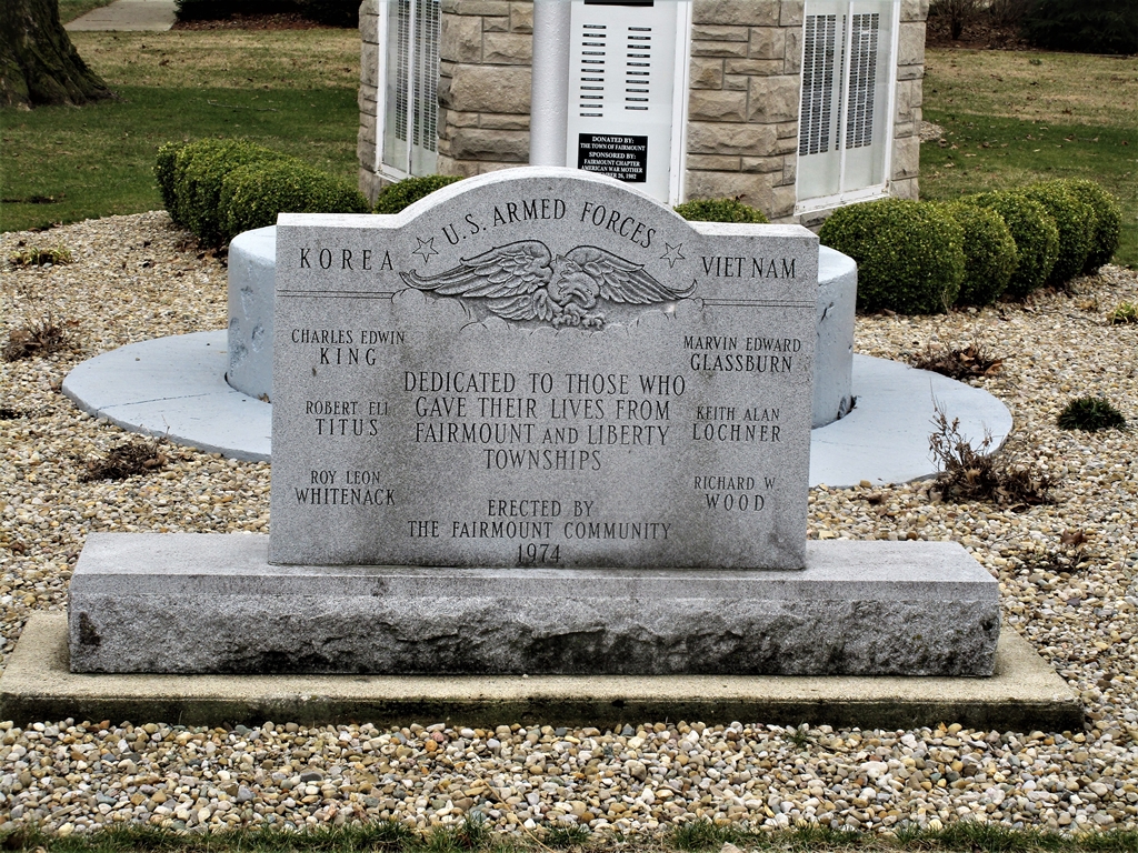 FAIRMOUNT AND LIBERTY TOWNSHIPS KOREA AND VIETNAM MEMORIAL