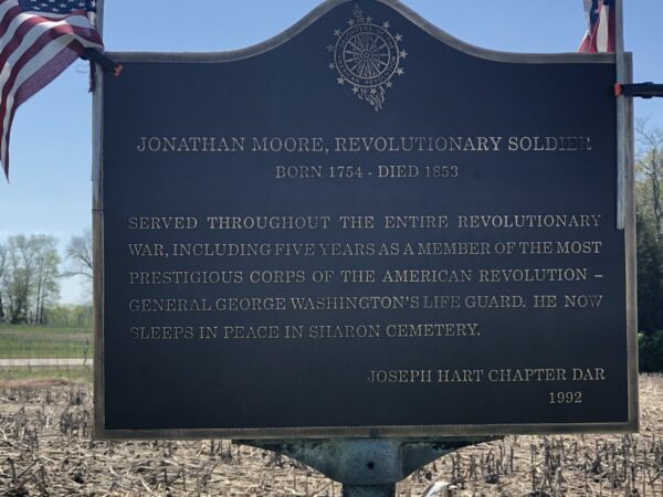 JONATHAN MOORE, REVOLUTIONARY SOLDIER WAR MEMORIAL MARKER