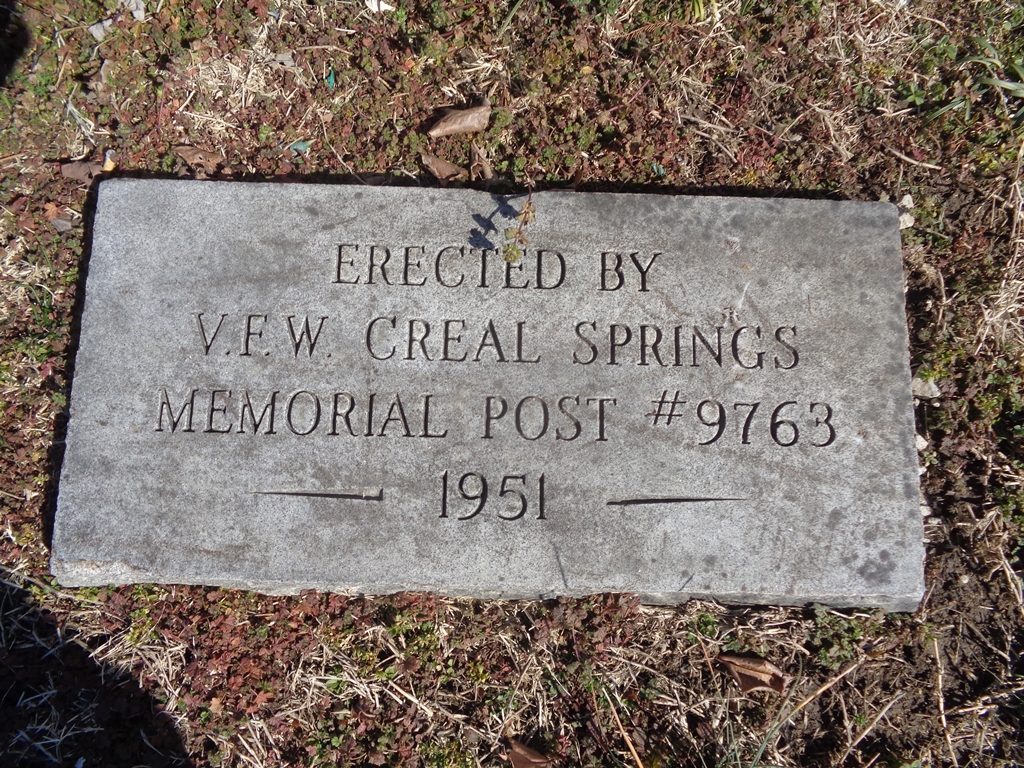 V.F.W. POST 9763 WAR MEMORIAL DEDICATION STONE
