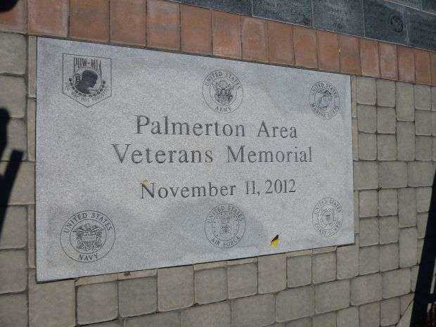 PALMERTON AREA VETERANS MEMORIAL PLAQUE