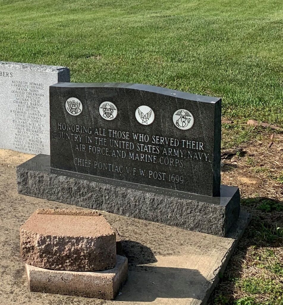 CHIEF PONTIAC V.F.W POST 1699 WAR MEMORIAL