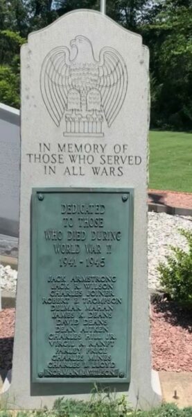 TILDEN ALL WARS VETERANS MEMORIAL STONE B