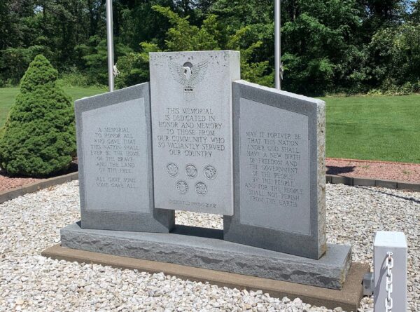 TILDEN ALL WARS VETERANS MEMORIAL STONE A