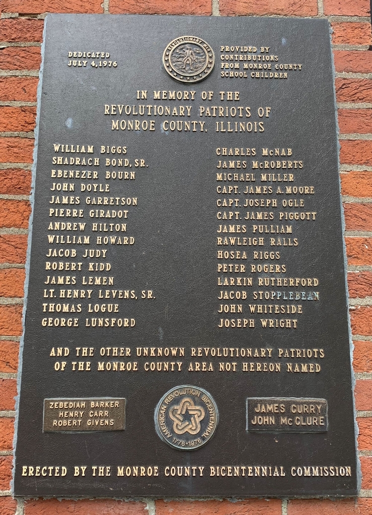 MONROE COUNTY REVOLUTIONARY PATRIOTS WAR MEMORIAL PLAQUE