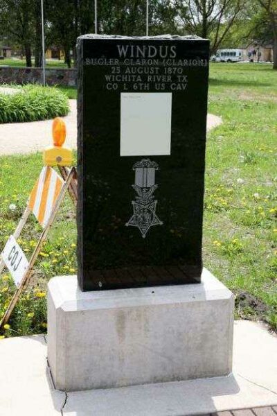 BUGLER CLARON WINDUS MEDAL OF HONOR MEMORIAL