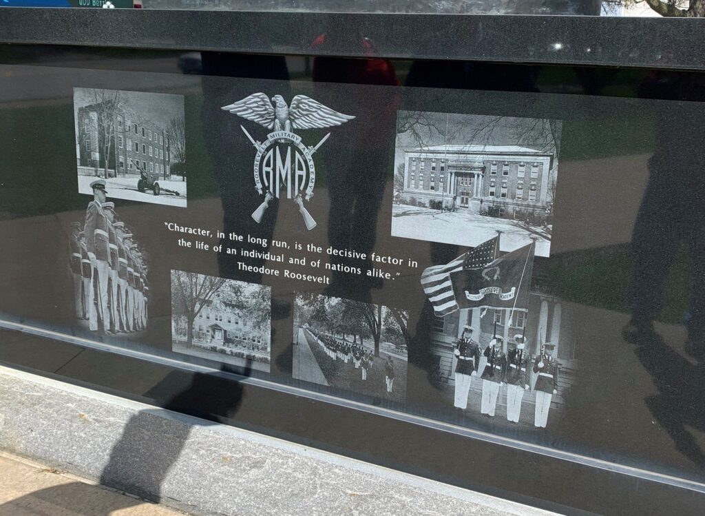 ROOSEVELT MILITARY ACADEMY “ROUGH RIDERS” MONUMENT PLAQUE D