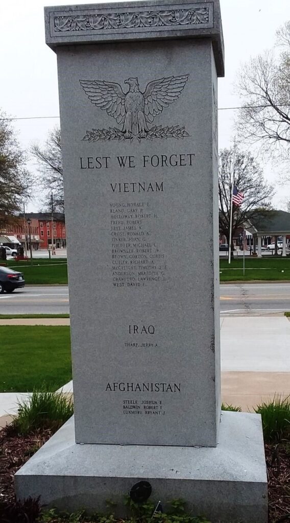 MERCER COUNTY LEST WE FORGET WAR MEMORIAL SIDE D