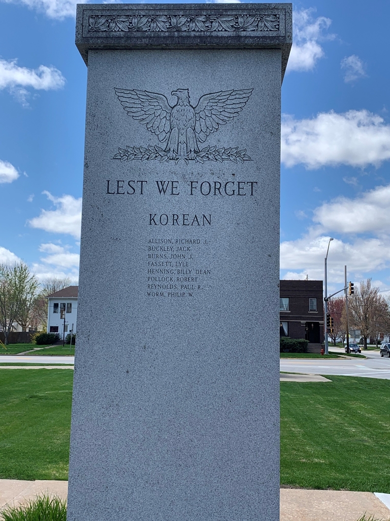 MERCER COUNTY LEST WE FORGET WAR MEMORIAL SIDE C