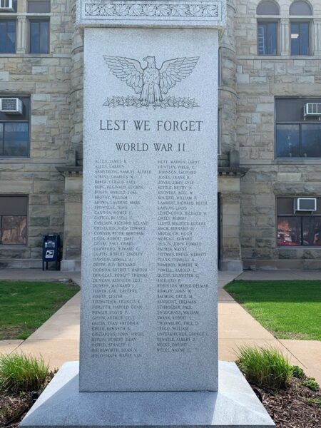 MERCER COUNTY LEST WE FORGET WAR MEMORIAL SIDE B