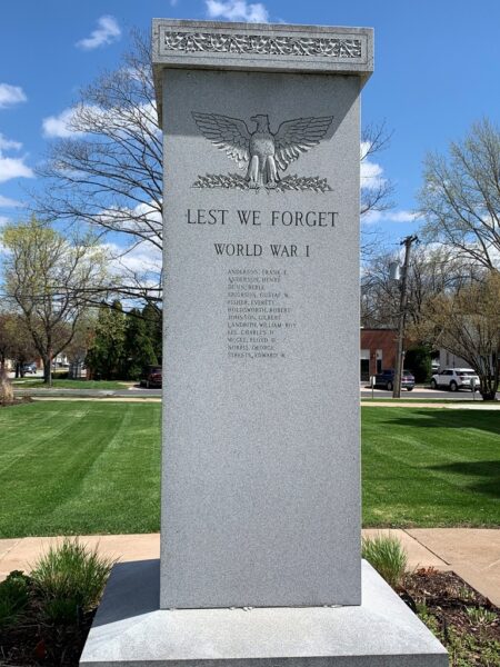 MERCER COUNTY LEST WE FORGET WAR MEMORIAL SIDE A