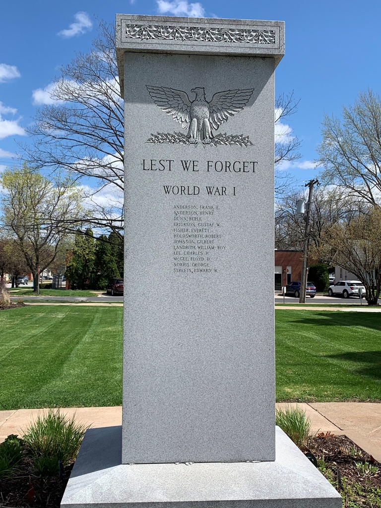 MERCER COUNTY LEST WE FORGET WAR MEMORIAL SIDE A