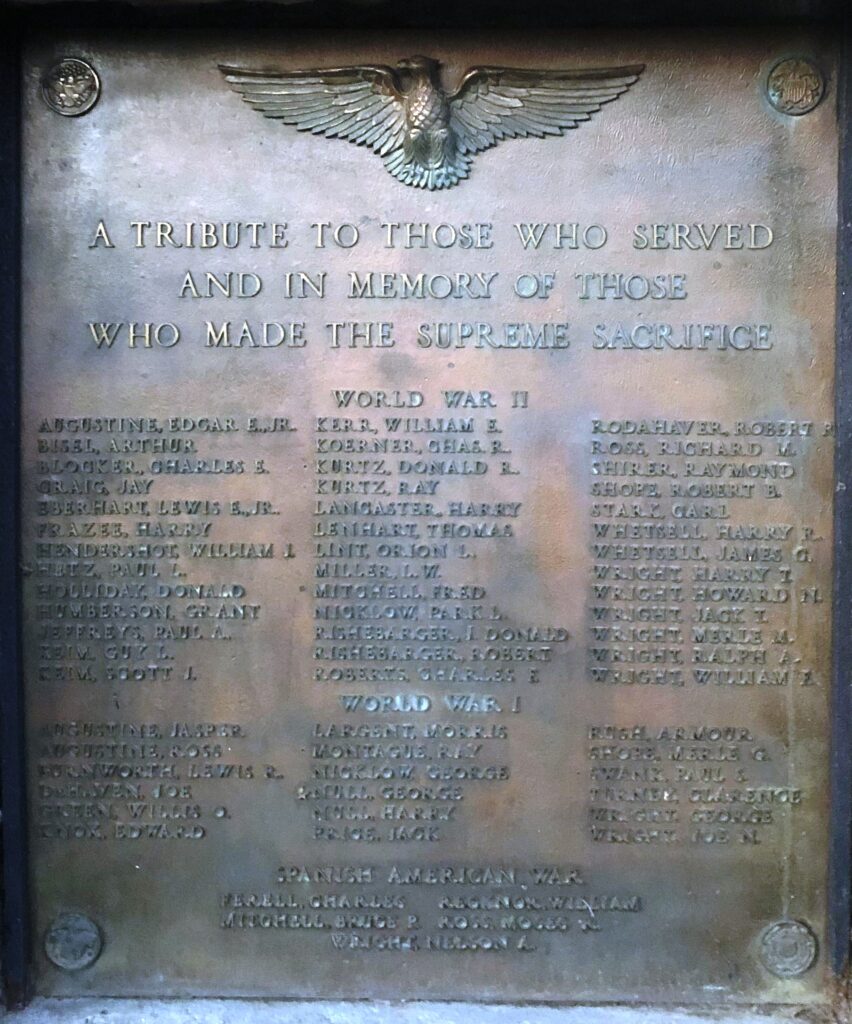 HONOR ROLL ADDISON MEMORIAL PLAQUE