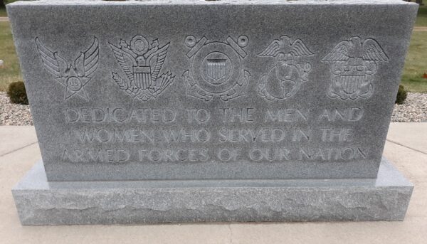 ROLLIN TOWNSHIP ALL VETERANS MEMORIAL BACK