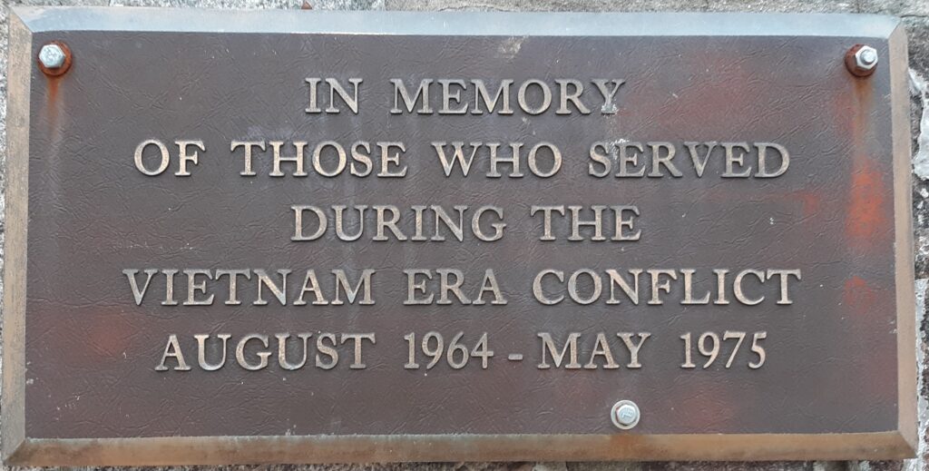 VILLAGE OF CLINTON VIETNAM CONFLICTS MEMORIAL PLAQUE