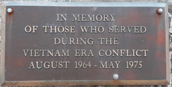 VILLAGE OF CLINTON VIETNAM CONFLICTS MEMORIAL PLAQUE