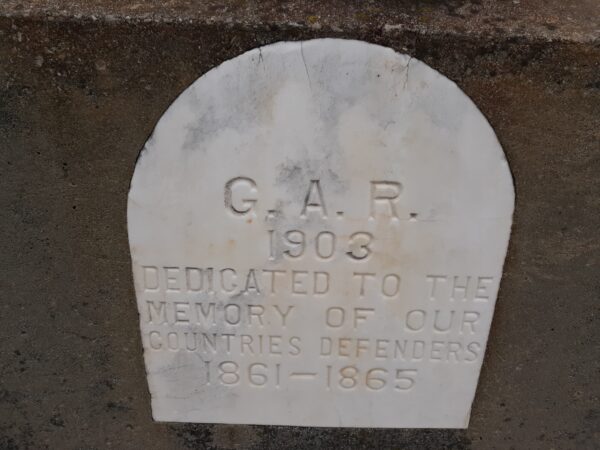 BLISSFIELD G.A.R. CIVIL WAR MEMORIAL CANNON STONE