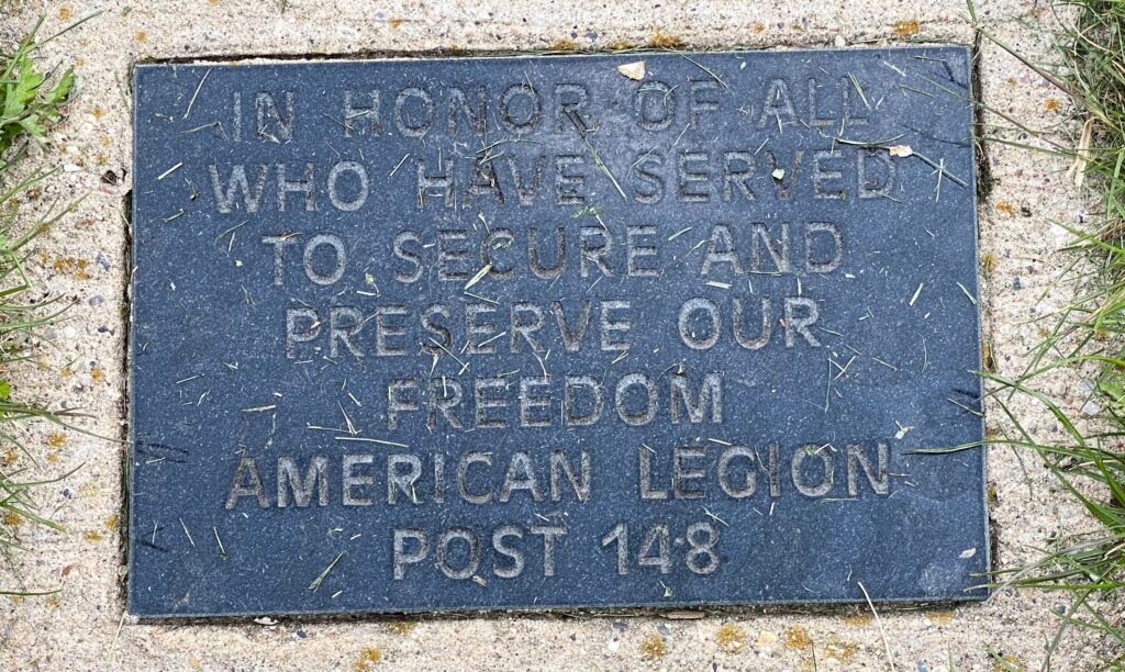AMERICAN LEGION POST 148 ALL WHO SERVED WAR MEMORIAL PLAQUE