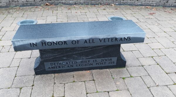 AMERICAN LEGION POST 195 WAR MEMORIAL BENCH