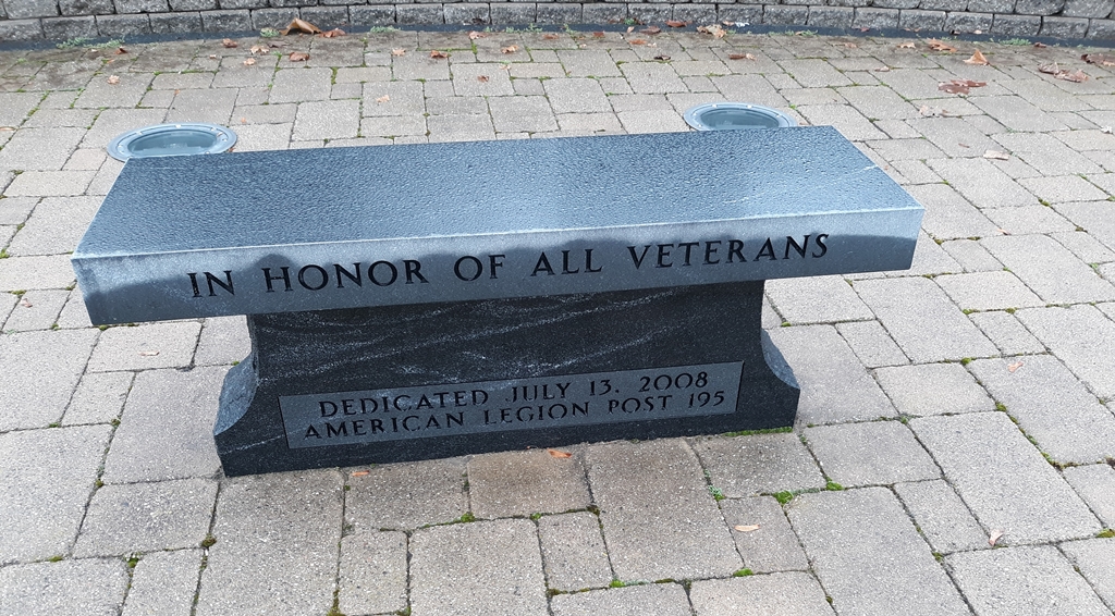 AMERICAN LEGION POST 195 WAR MEMORIAL BENCH