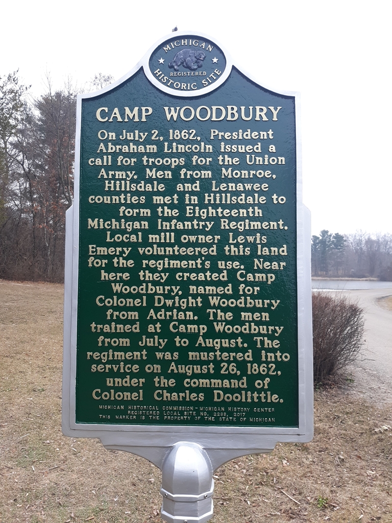 CAMP WOODBURY WAR MEMORIAL MARKER