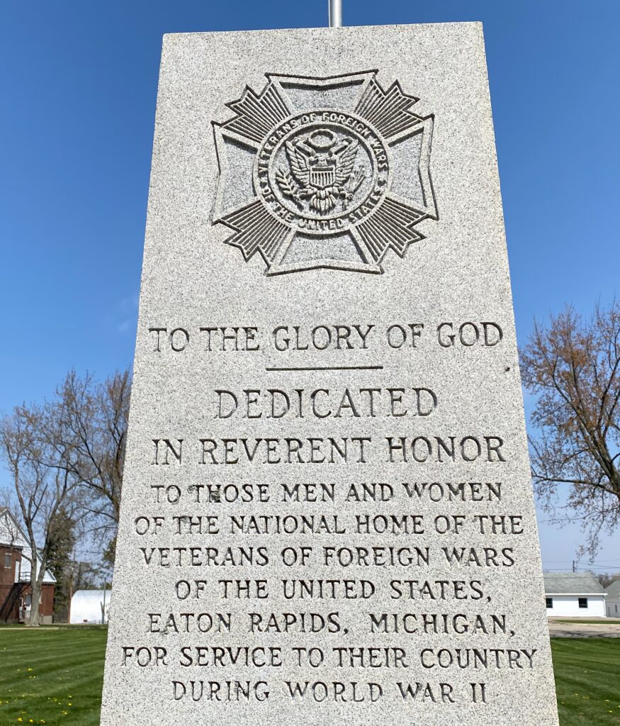 VFW NATIONAL HOME WORLD WAR II MEMORIAL DEDICATION STONE