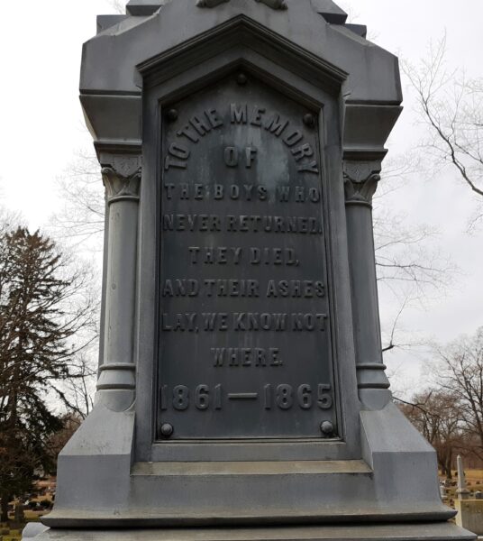 QUINCY, MICHIGAN CIVIL WAR MEMORIAL SIDE D