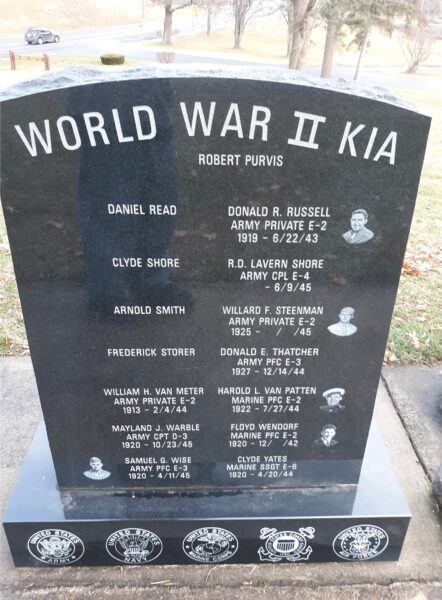 “A GATHERING OF FLAGS” WAR MEMORIAL HONOR ROLL STONE N