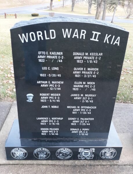 “A GATHERING OF FLAGS” WAR MEMORIAL HONOR ROLL STONE M