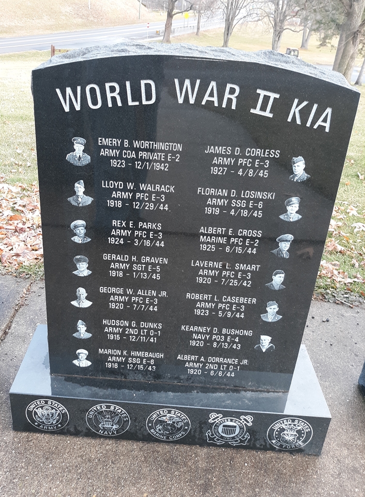 “A GATHERING OF FLAGS” WAR MEMORIAL HONOR ROLL STONE K