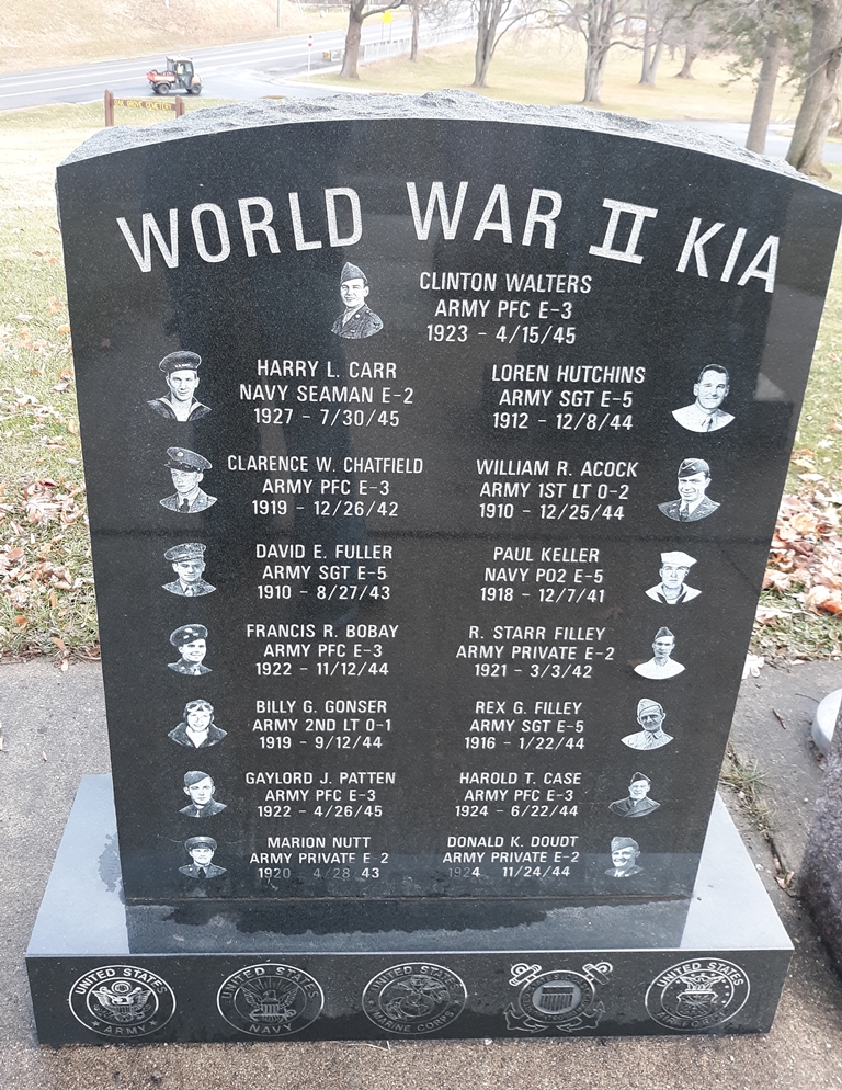 “A GATHERING OF FLAGS” WAR MEMORIAL HONOR ROLL STONE J