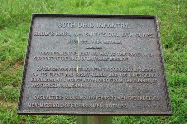 80TH OHIO INFANTRY MEMORIAL PLAQUE