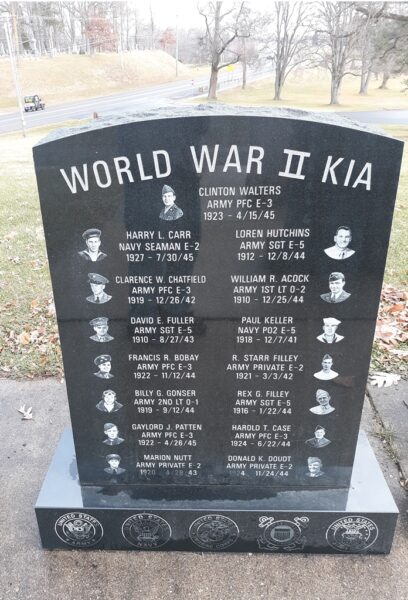 “A GATHERING OF FLAGS” WAR MEMORIAL HONOR ROLL STONE H