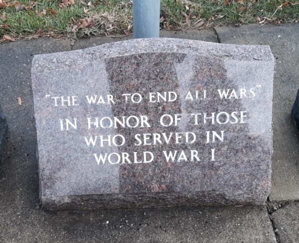 “A GATHERING OF FLAGS” WAR MEMORIAL STONE E