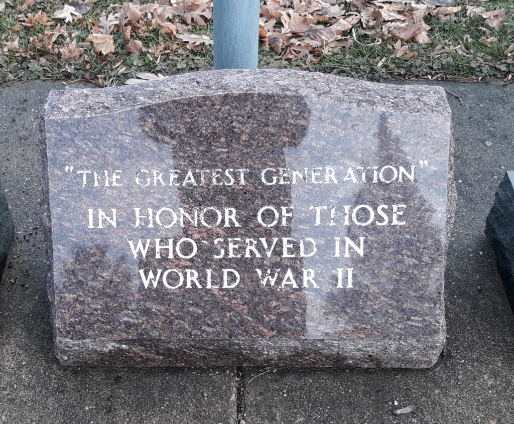 “A GATHERING OF FLAGS” WAR MEMORIAL STONE D