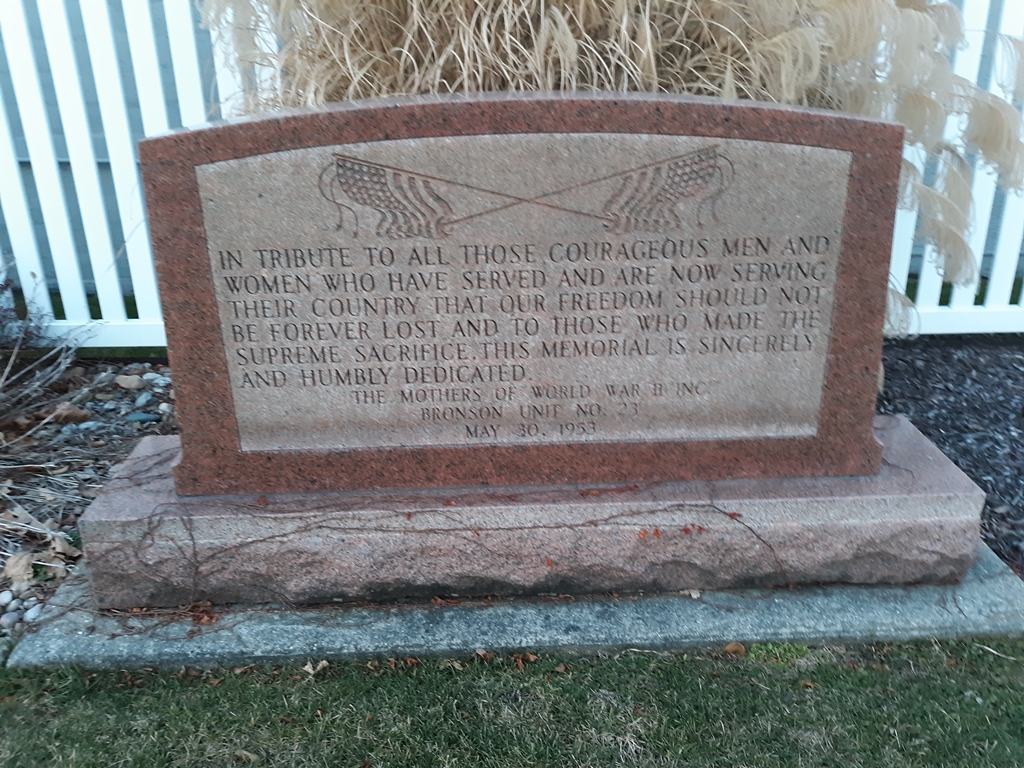 BRONSON WORLD WAR II MEMORIAL