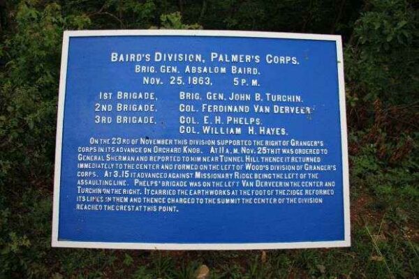BAIRD’S DIVISION, PALMER’S CORPS MEMORIAL PLAQUE