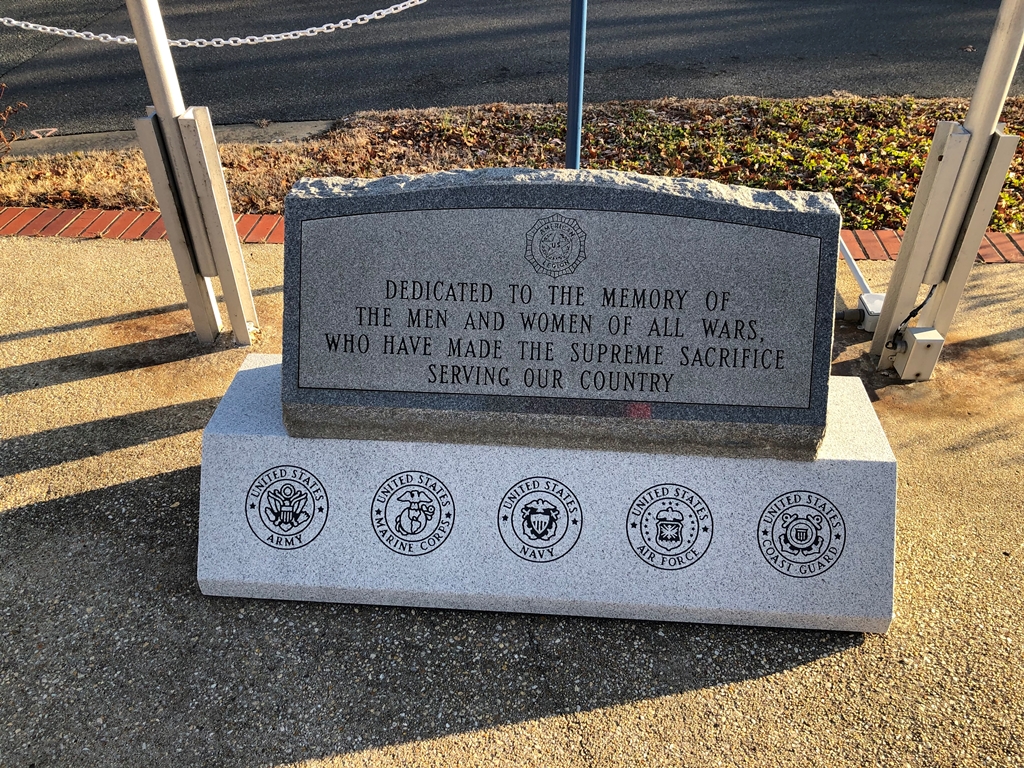 AMERICAN LEGION POST 218 SUPREME SACRIFICE WAR MEMORIAL