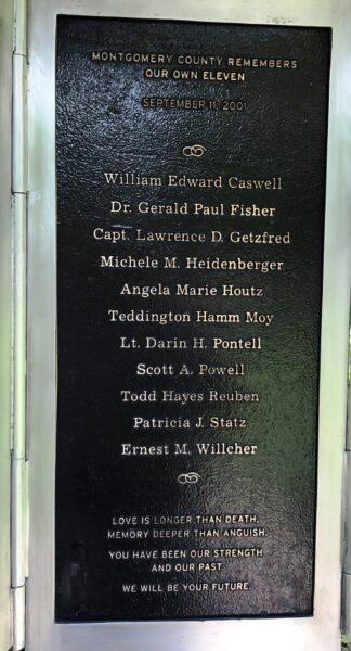 MONTGOMERY COUNTY EVENTS OF SEPTEMBER 11, 2001 MEMORIAL PLAQUE B