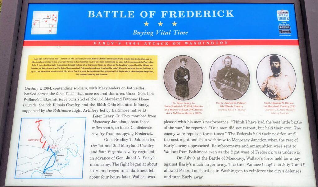 BATTLE OF FREDERICK WAR MEMORIAL PANEL II