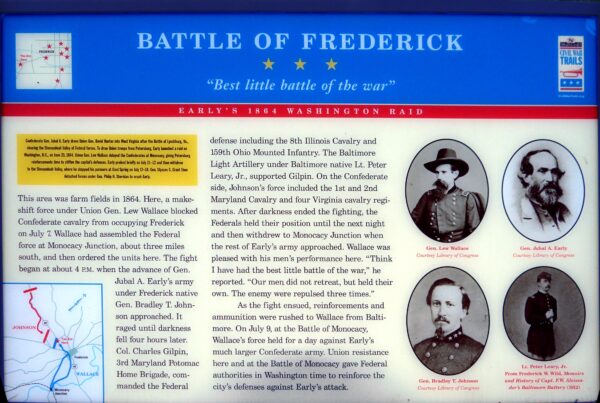BATTLE OF FREDERICK WAR MEMORIAL PANEL I