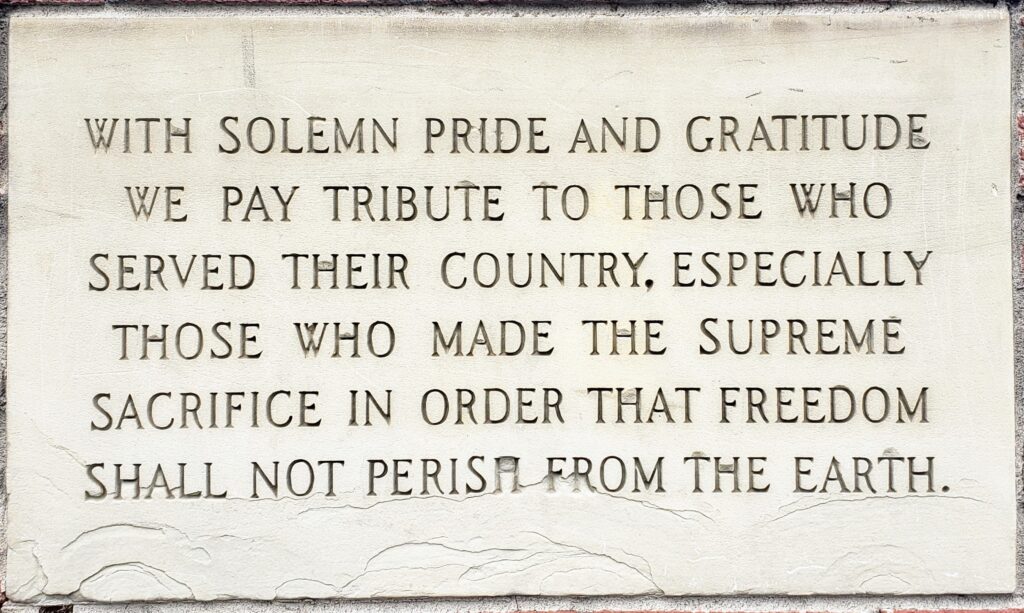 LAVALE VOL., FIRE DEPT. VETERANS MEMORIAL TABLET