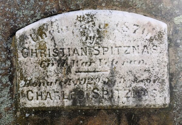CHRISTIAN SPITZNAS CIVIL WAR VETERAN MEMORIAL STONE