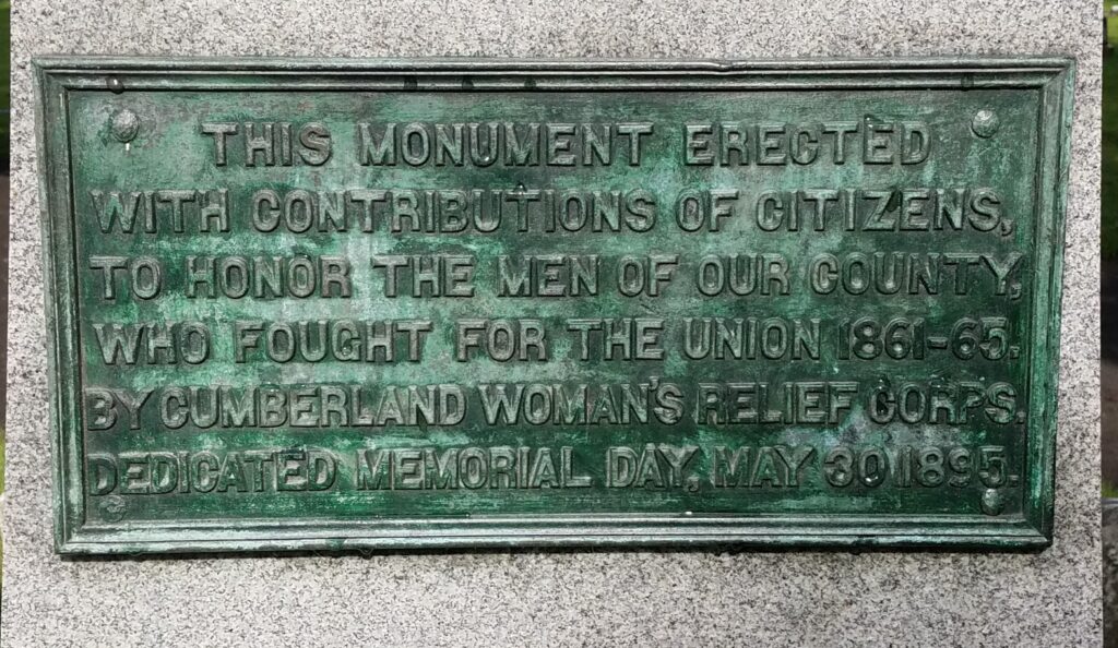 ALLEGANY COUNTY CIVIL WAR SOLDIERS MEMORIAL PLAQUE