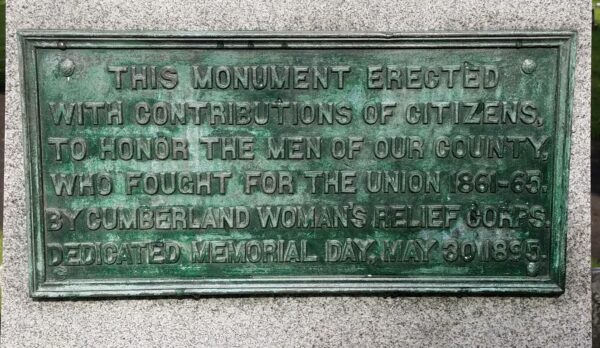 ALLEGANY COUNTY CIVIL WAR SOLDIERS MEMORIAL PLAQUE