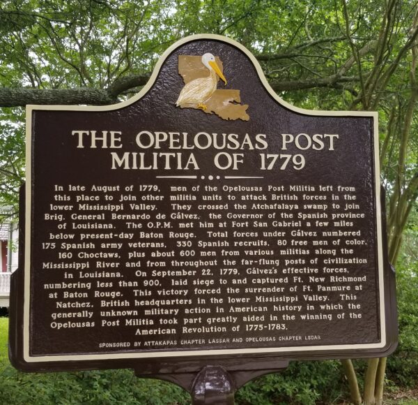 THE OPELOUSAS POST MILITIA OF 1779 MEMORIAL MARKER