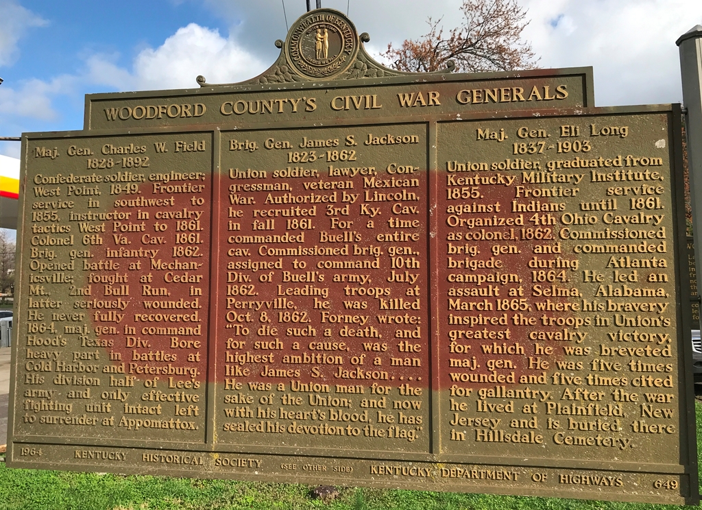 WOODFORD COUNT’S CIVIL WAR GENERALS MEMORIAL MARKER BACK