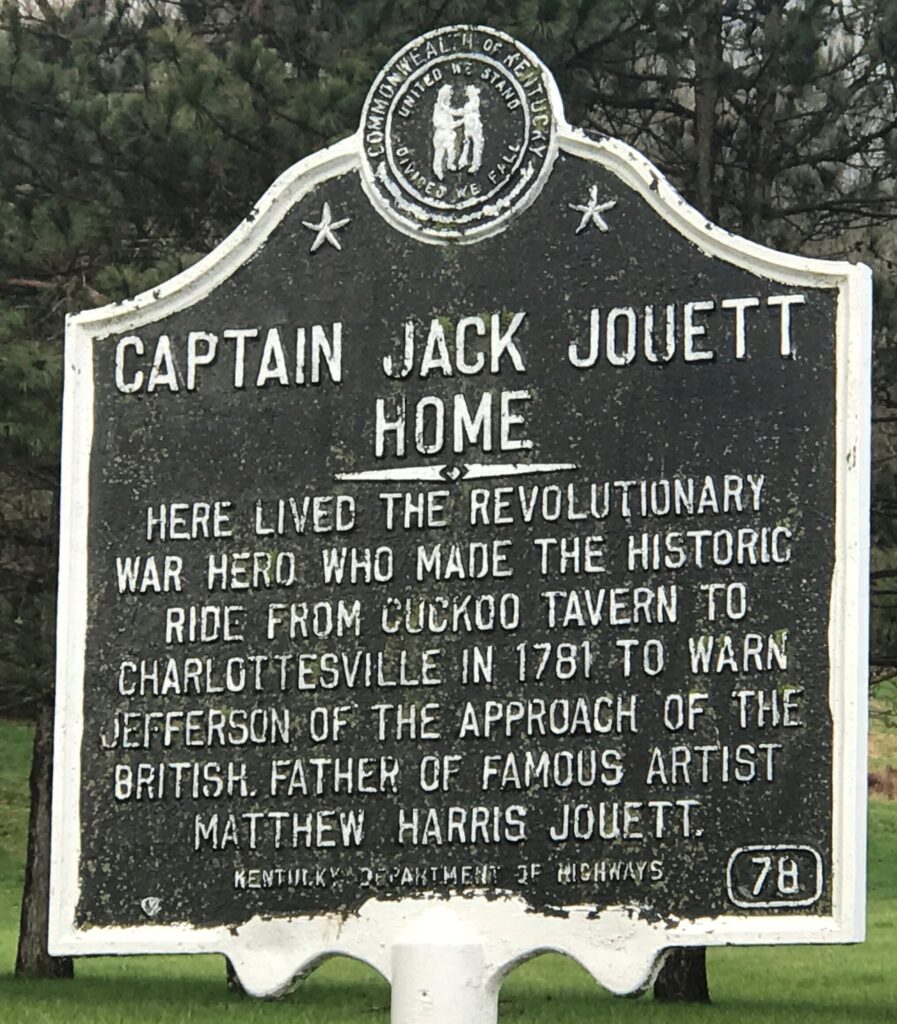 CAPTAIN JACK JOUETT HOME WAR MEMORIAL MARKER