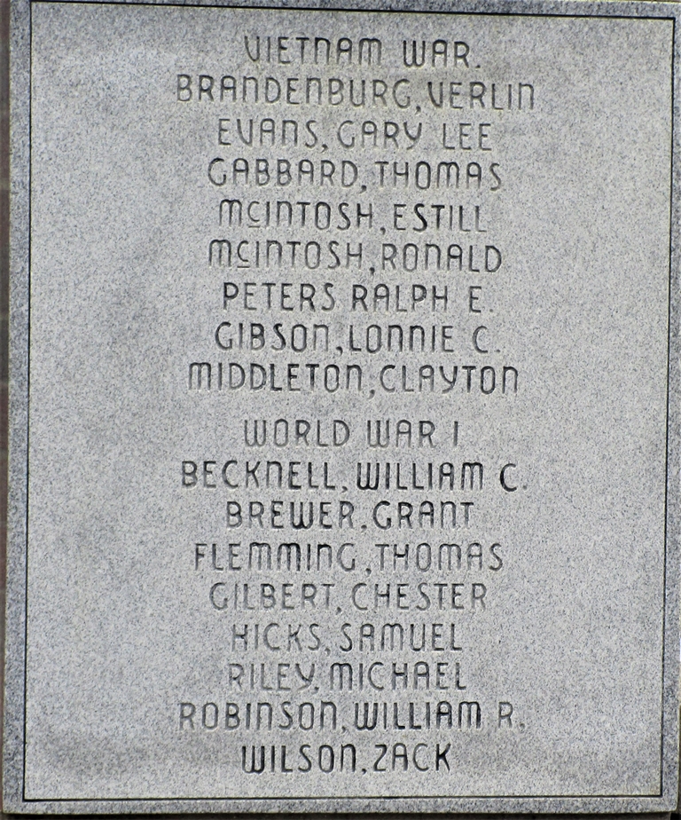 OWSLEY COUNTY WAR VETERANS MEMORIAL STONE C