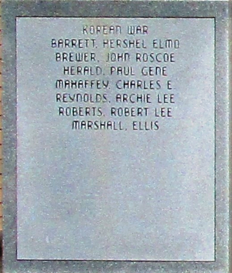 OWSLEY COUNTY WAR VETERANS MEMORIAL STONE B